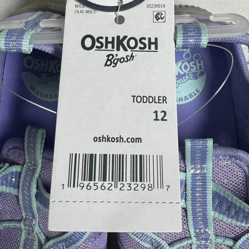 OshKosh Everplay Flexible Outsole Bump Toe Sandal Purple Lilac Toddler Size 12